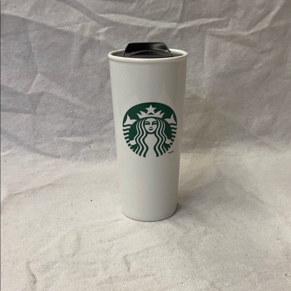 Starbucks ceramic tall mug.